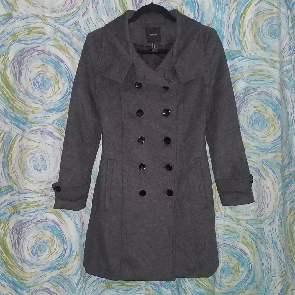 Forever 21 Double Breasted Coat